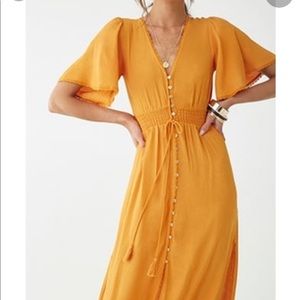 Forever21 crochet trim maxi dress